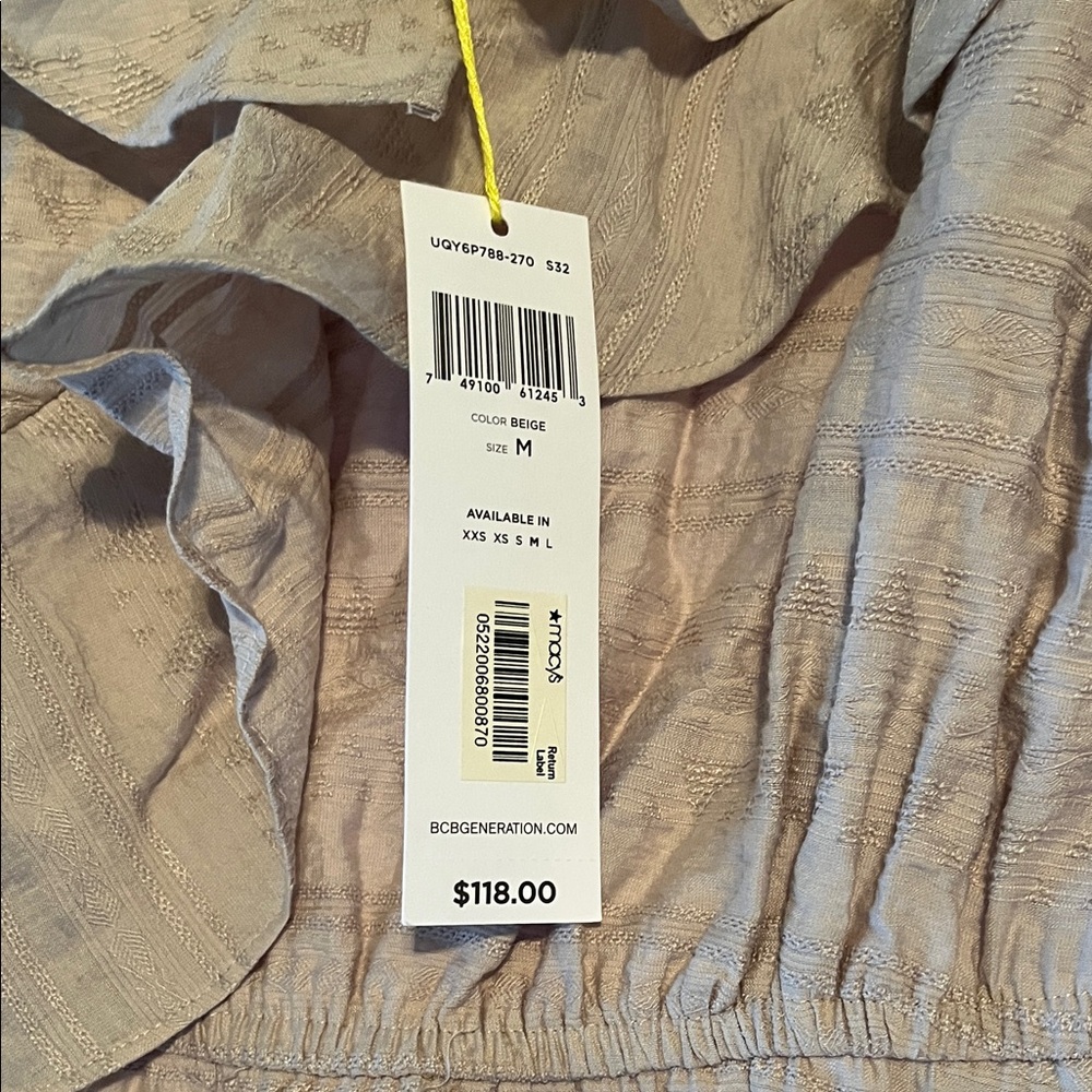 BCBGeneration beige Ruffle Mini Dress - Picture 3 of 7
